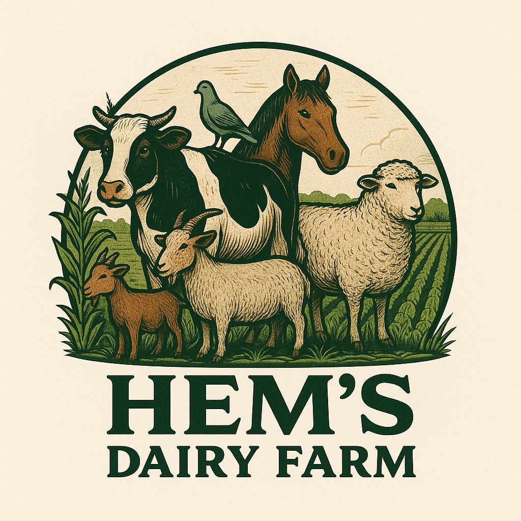 Hem’s Dairy Farm logo for the fresh milk offering